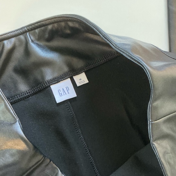 GAP Faux Leather Leggings Sz Med - Picture 4 of 5